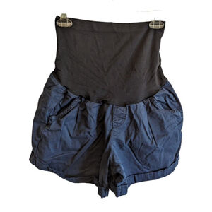 Aglow Shorts Women 12 Maternity Shorts Blue